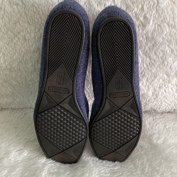 Aerosoles Women's Spearmint Ballet Flat denim with ankle elastic strap. Size 9.5 - Picture 7 of 8